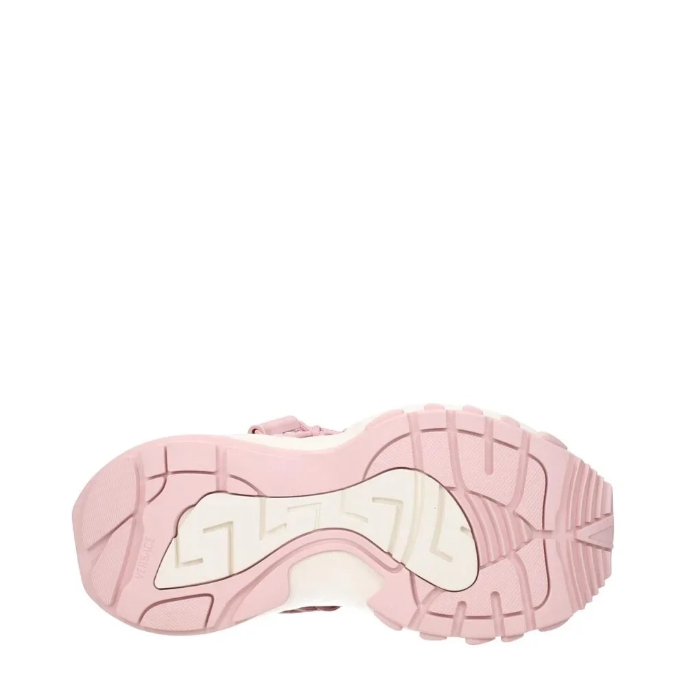 Versace Pink Leather Chunky Sneakers - Picture 6 of 6